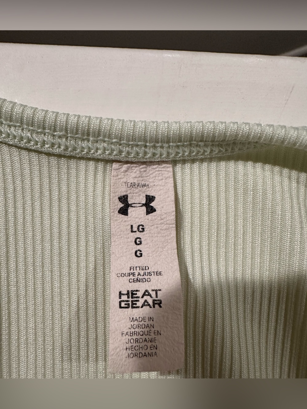 LG Light Green Ribbed Tank Top - Picture 3 of 3